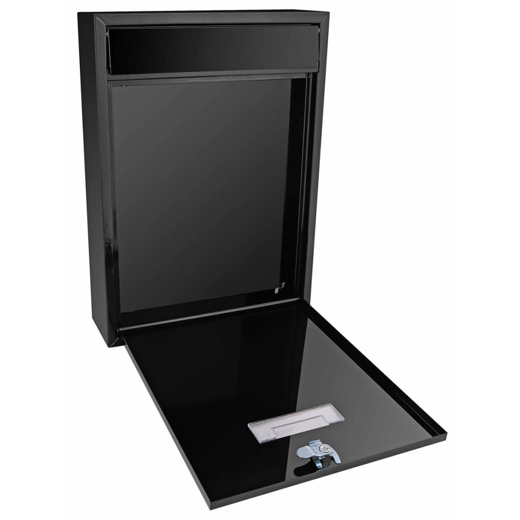 perel-mailbox-ibiza-outdoor-home-lockable-mail-letter-post-box-black