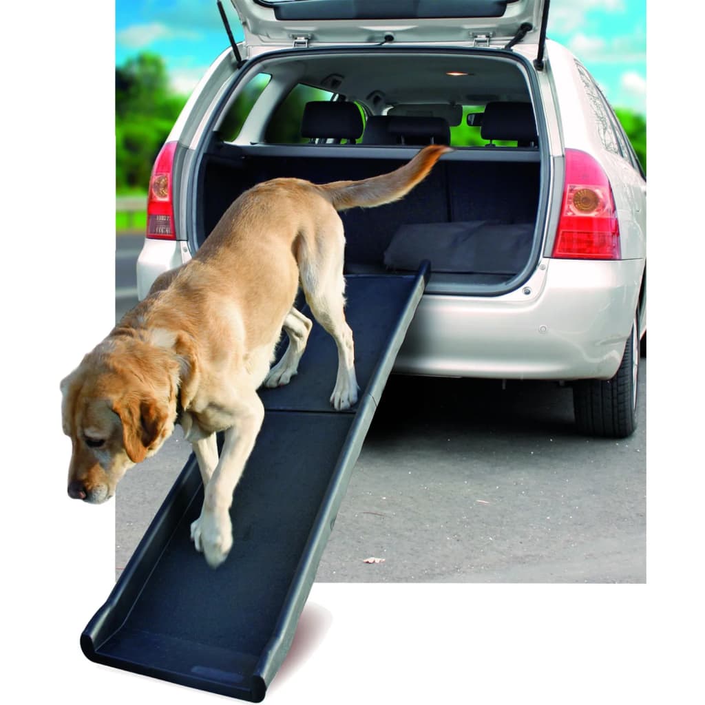 Flamingo Hundeautorampe Gentle Step 154x 39x 70 cm Schwarz