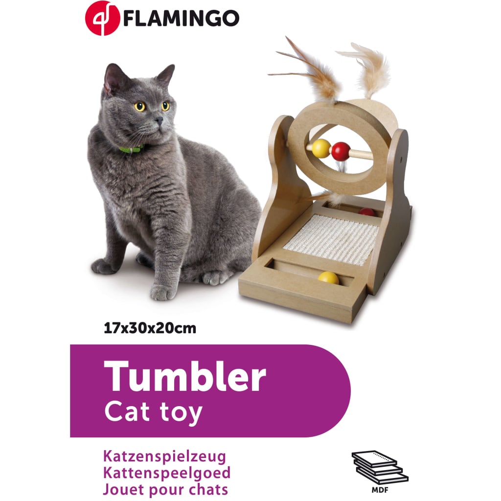 

FLAMINGO Kattenkrabspeelgoed hout