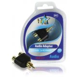 HQ Mono Audio Adapter RCA Male - 2x RCA Female Black