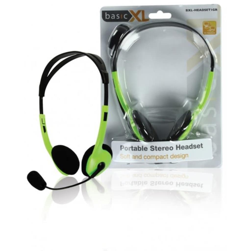Alpexe Basicxl Bxl-headset1 gr Draagbare Stereo Headset Groen