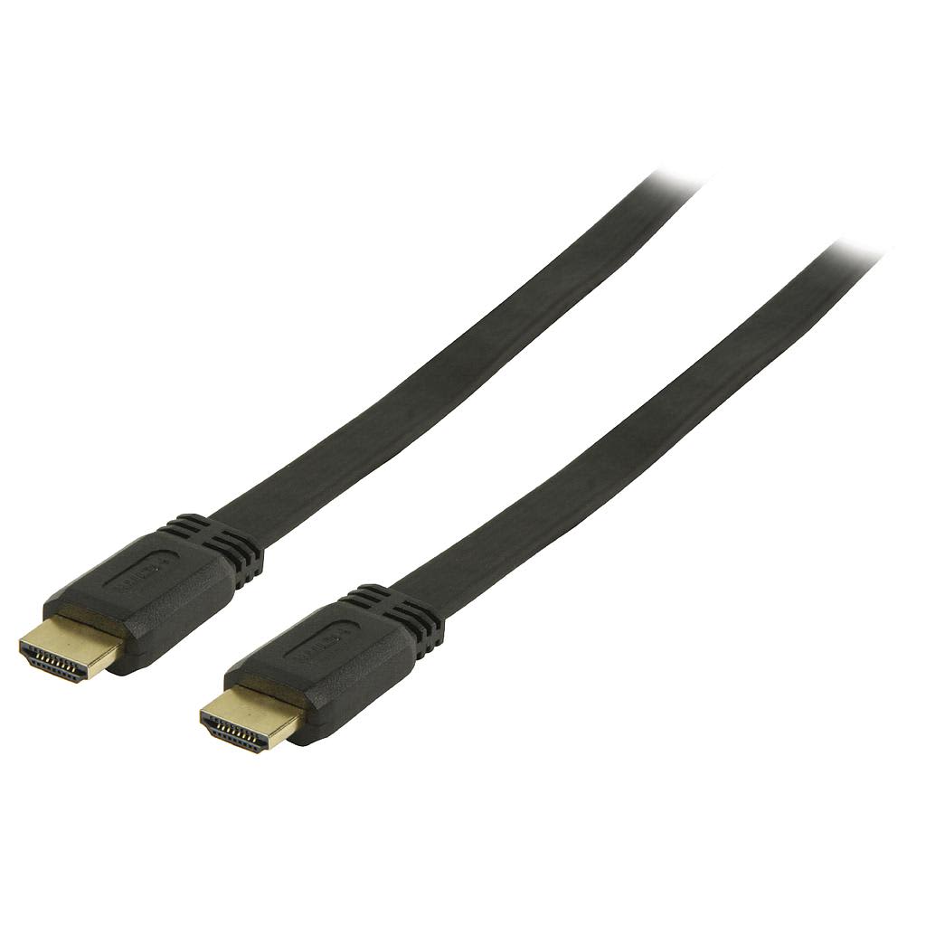 Afbeelding Kabeldirect HDMI 1.4 / 2.0 Kabel 1,5m Verguld Plat door Vidaxl.nl