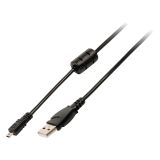 Valueline USB 2.0-kabel Fuji 14-stifts svart - 2m