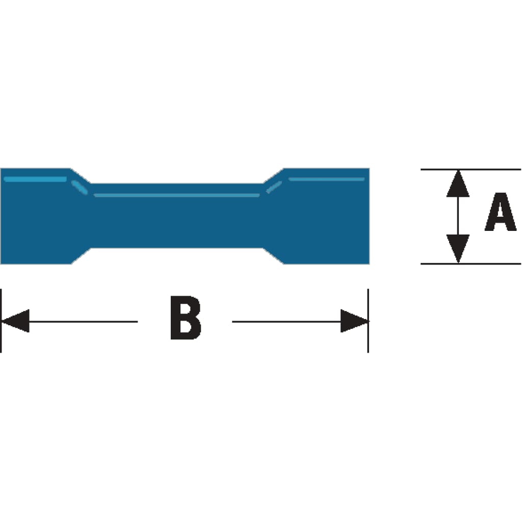Kabeldirect Kabelschoen verbindingsconnector 1,5 - 2,5 mm Blauw (100st)