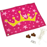 AXI prinsessekroneflag pink og gul 55x45 cm A507.010.00
