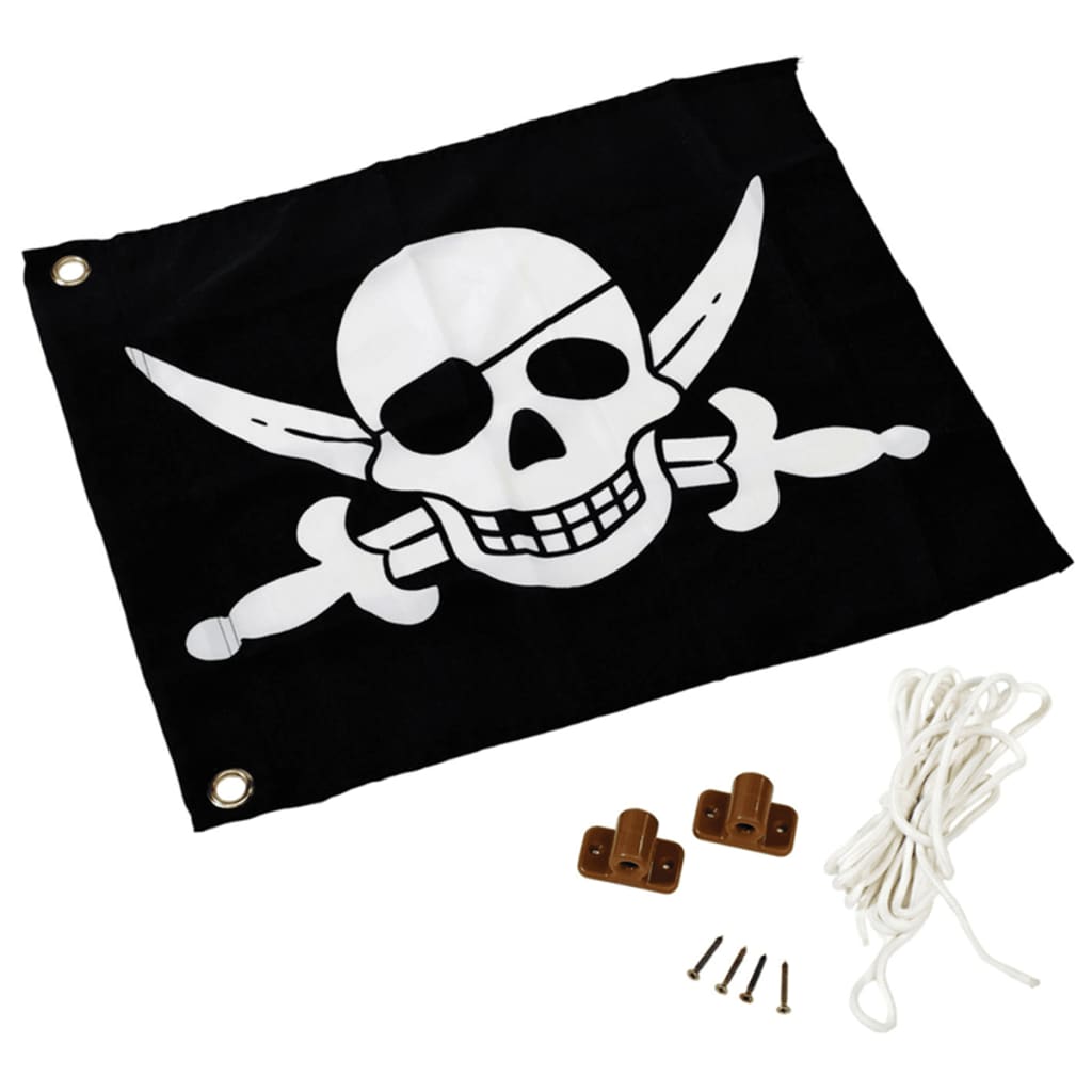 Afbeelding AXI Piratenvlag zwart-wit 55x45 cm A507.012.00 door Vidaxl.nl