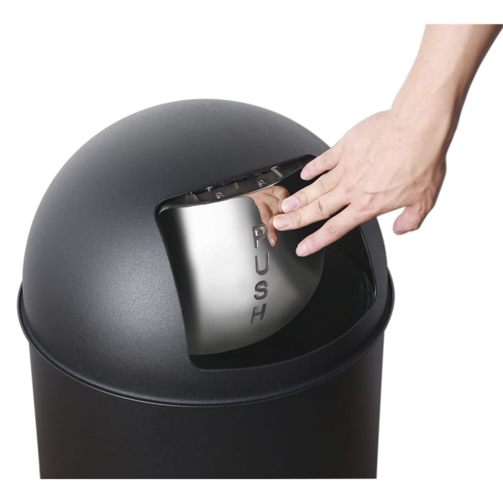 Practo Home Waste Bin Retro 35 L Matt Black