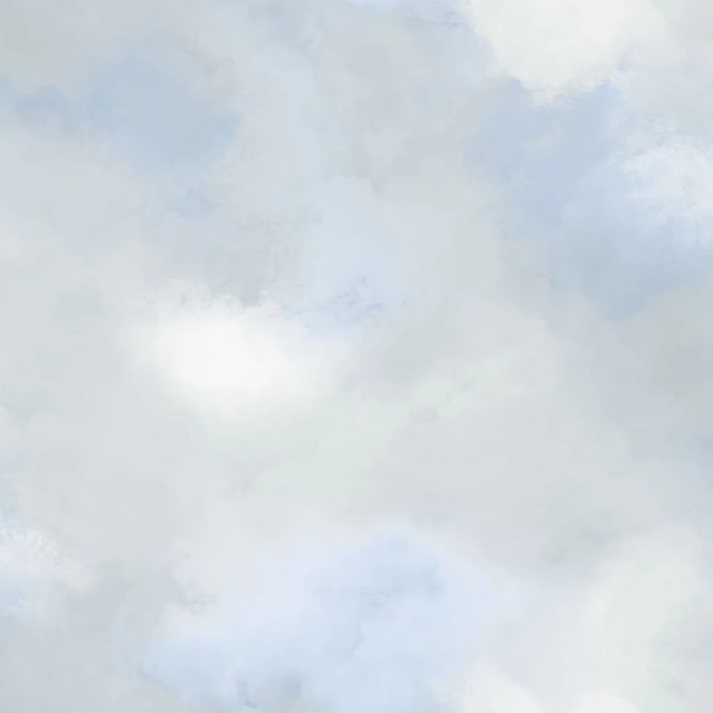 Noordwand Good Vibes Papier peint Paint Clouds Bleu et gris