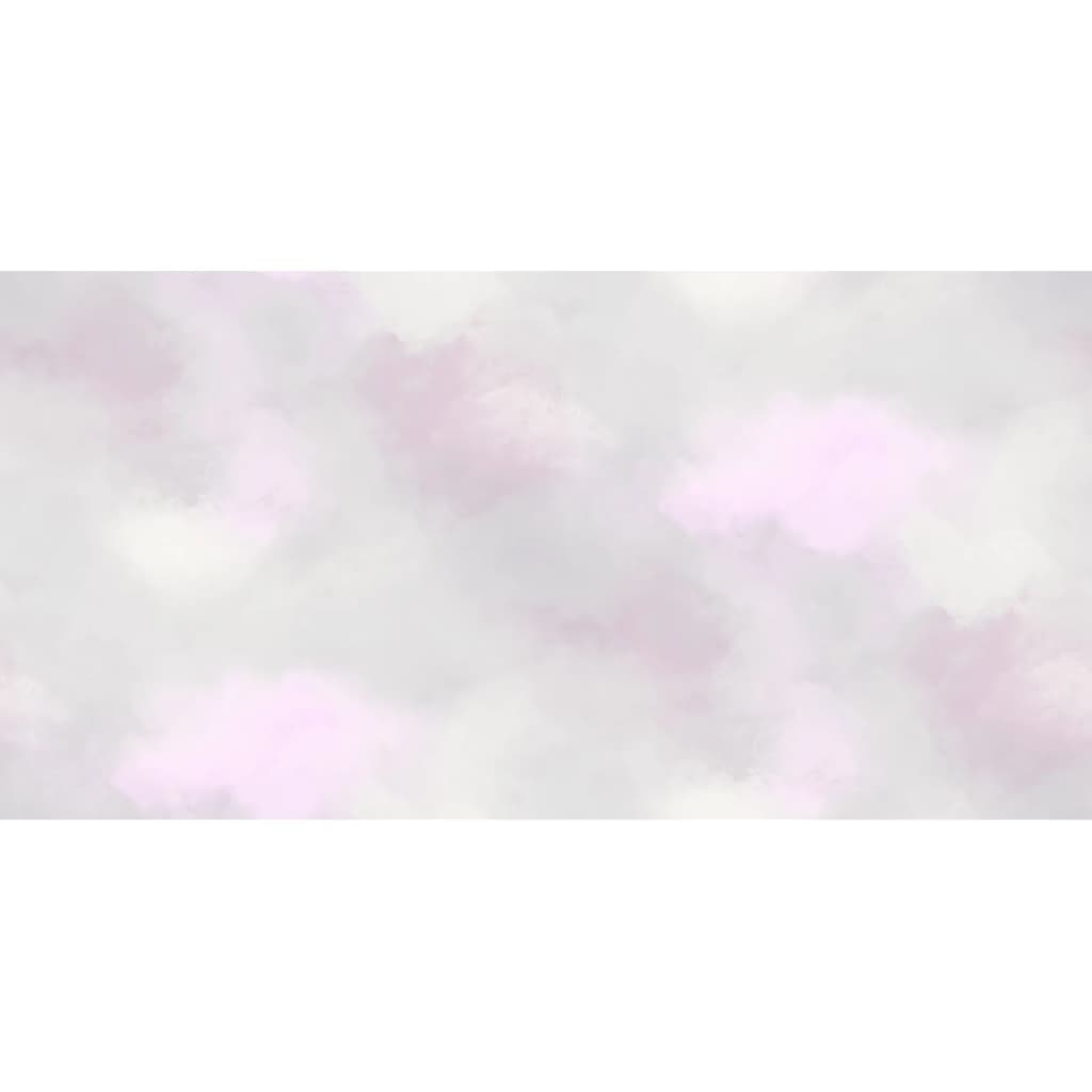 Noordwand Good Vibes Wallpaper Paint Clouds Pink and Grey