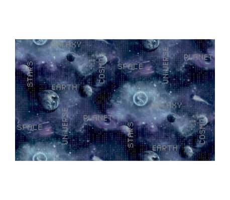 Noordwand Wallpaper Good Vibes Galaxy Planets and Text Black and Purple