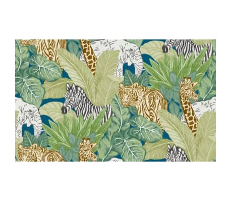 Noordwand Tapetti Good Vibes Jungle Animals vihre&auml; ja musta