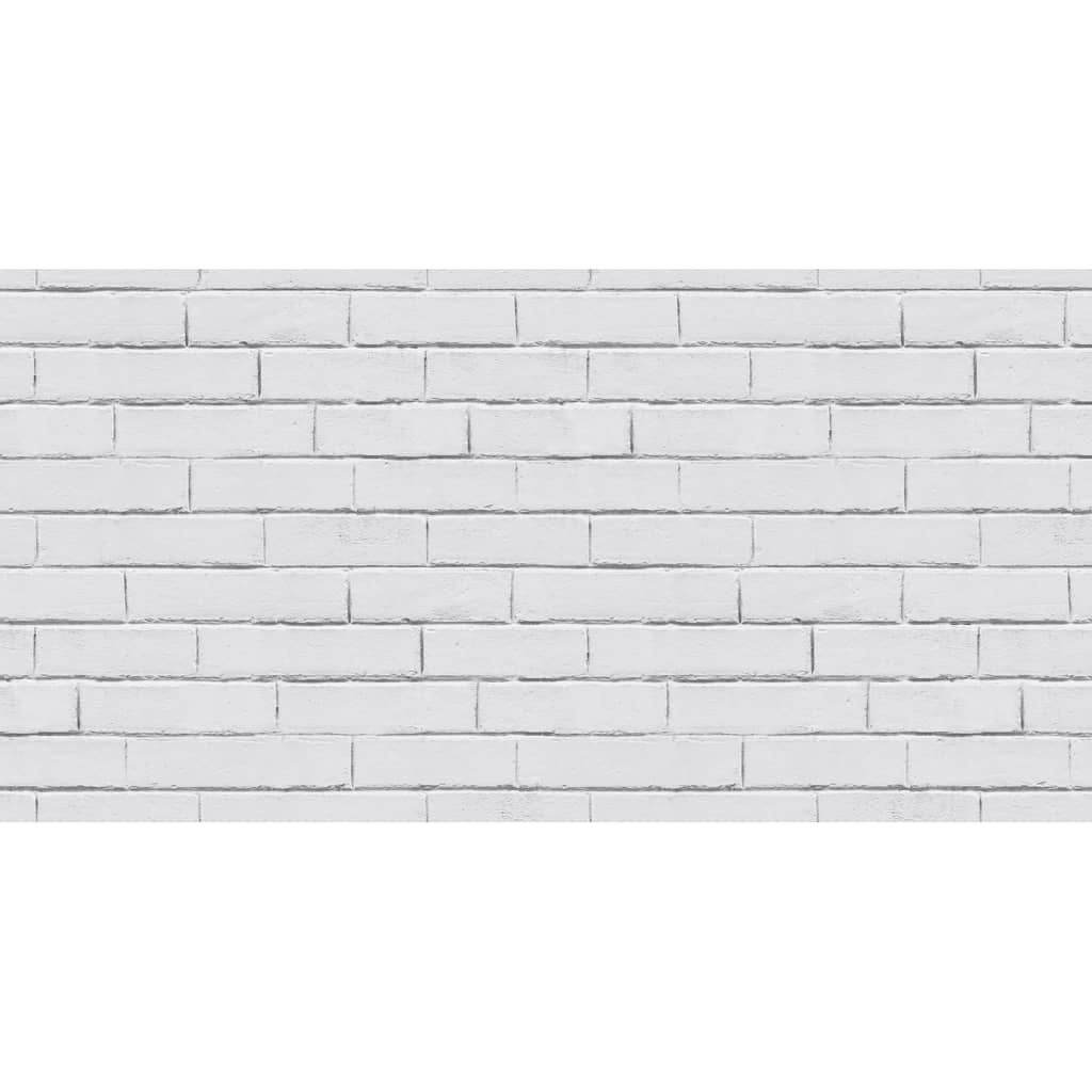 Good Vibes Behang Chalkboard brick wall wit en grijs