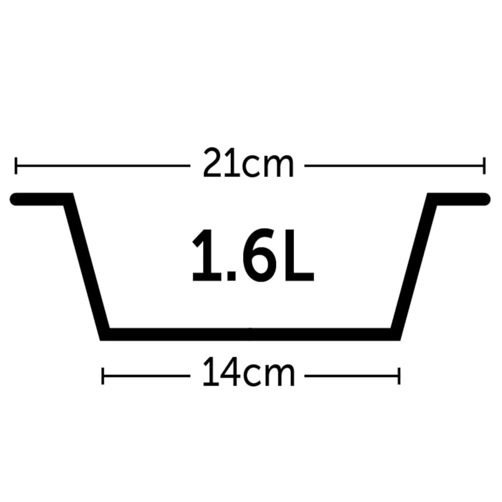 Suport în H cu 2 boluri Otis, 1,6 L, 21 cm