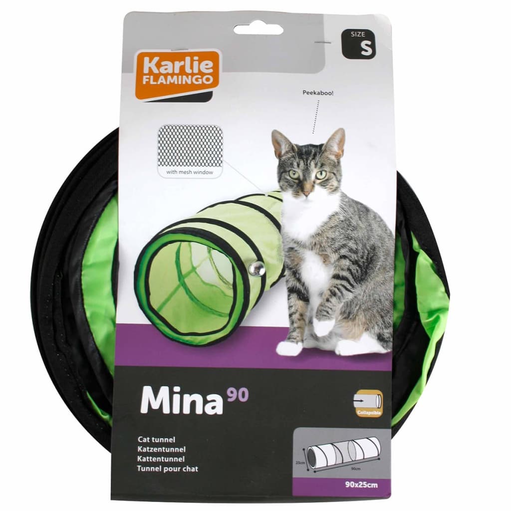 

FLAMINGO Katten speeltunnel 25x90 cm groen 1030810