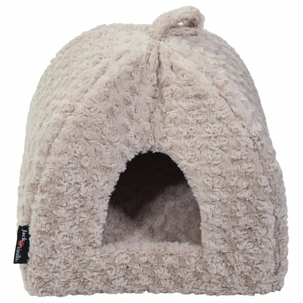 Jack and Vanilla Iglu pentru animale Softy XS rosette bej 40x40x40 cm