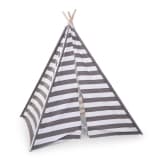 CHILDWOOD Tipi Tent Canvas 135x150x130 cm Grey and White TIPSTR