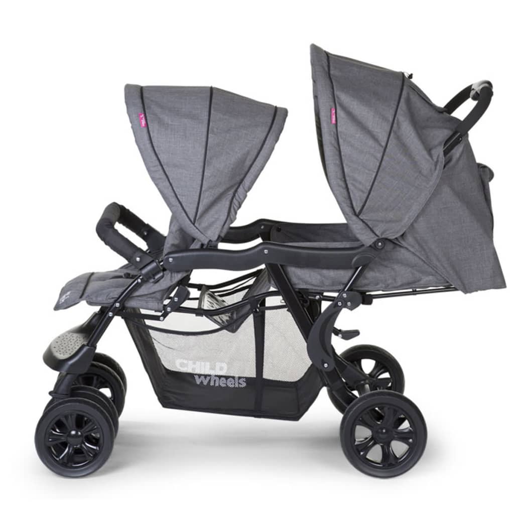 

CHILDWHEELS Tandem kinderwagen canvas RC grijs CWTAN