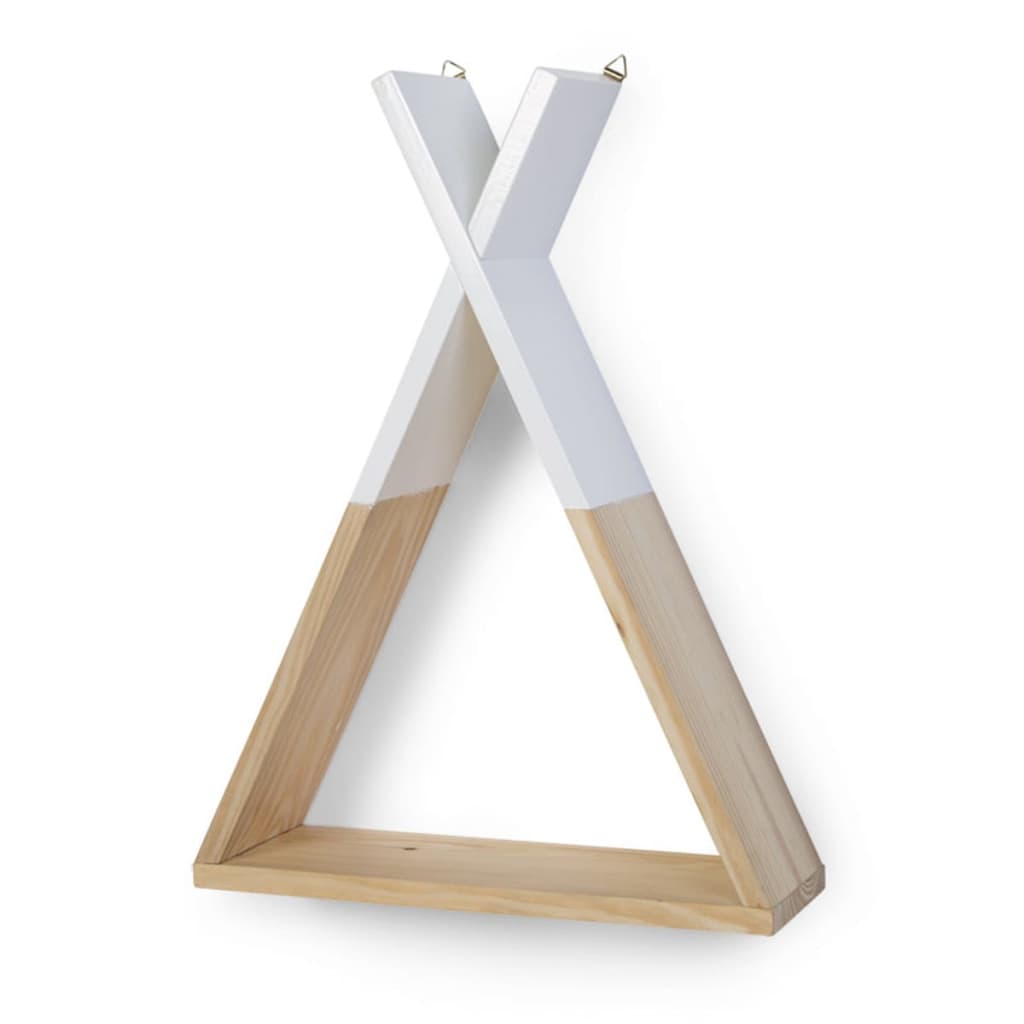 Afbeelding CHILDWOOD Zwevende plank Tipi essenhout wit WSTIPI door Vidaxl.nl