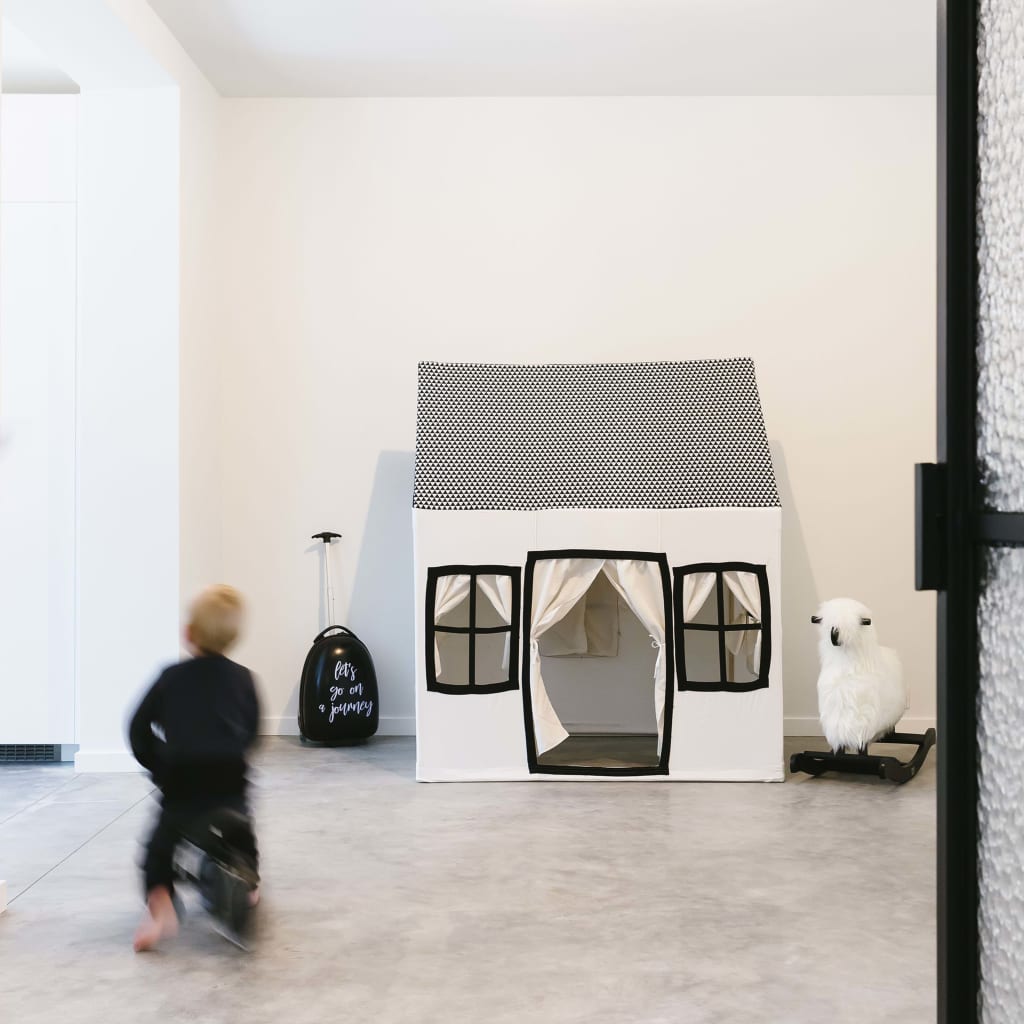 

CHILDHOME Speelhuis 125x95x145 cm canvas wit en zwart