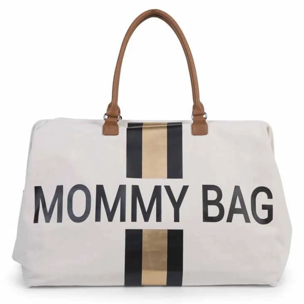 

CHILDHOME Luiertas Mommy Bag canvas gebroken wit en goud