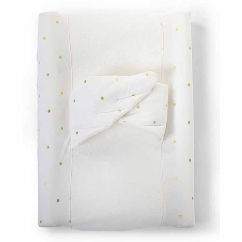 

CHILDHOME Aankleedkussenhoes Angel jersey gouden stippen