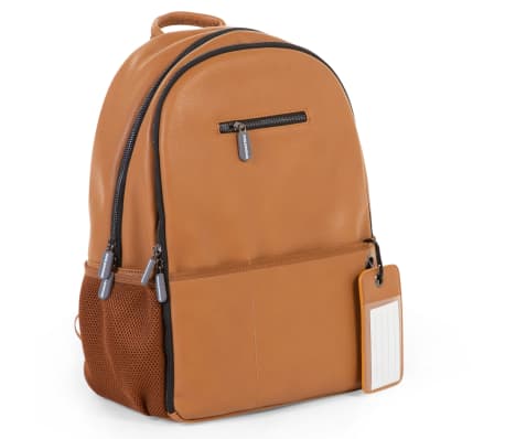 leather look backpack