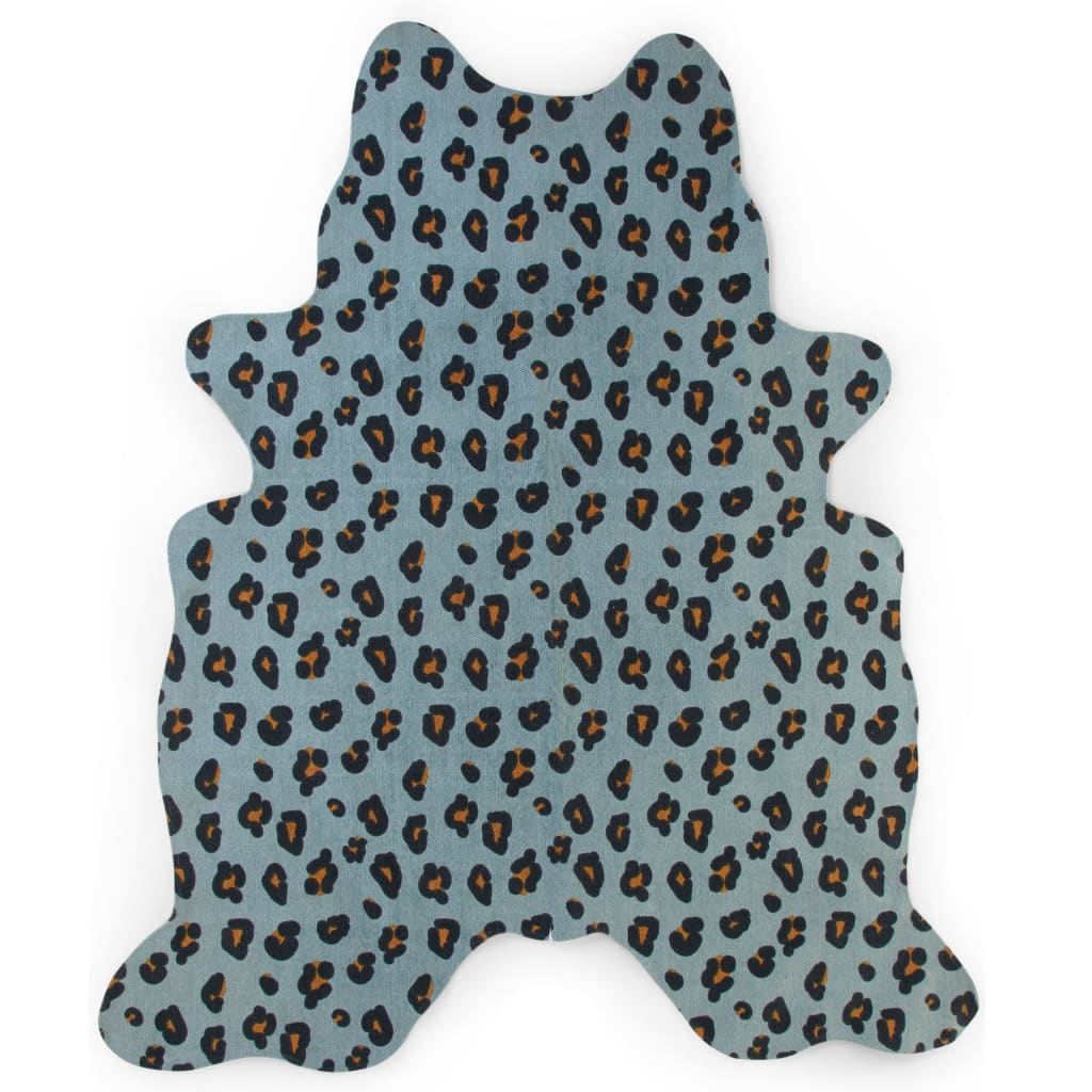 CHILDHOME Kinderteppich 145x160 cm Leopardenmuster Blau