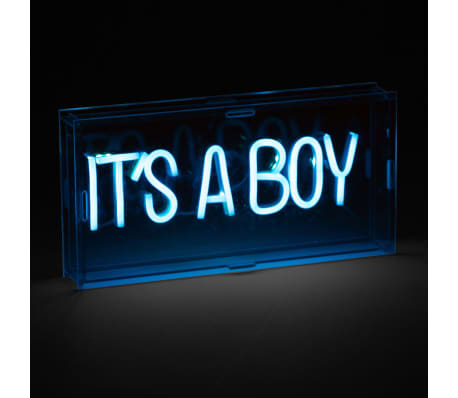 CHILDHOME Lampka neonowa z napisem It's A Boy, niebieska