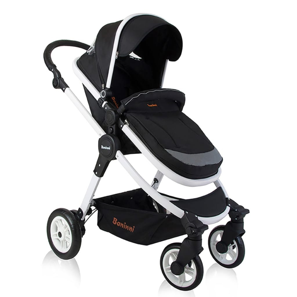 Baninni 3-in-1 Kinderwagen Ayo zwart-wit BNST011-WHBK