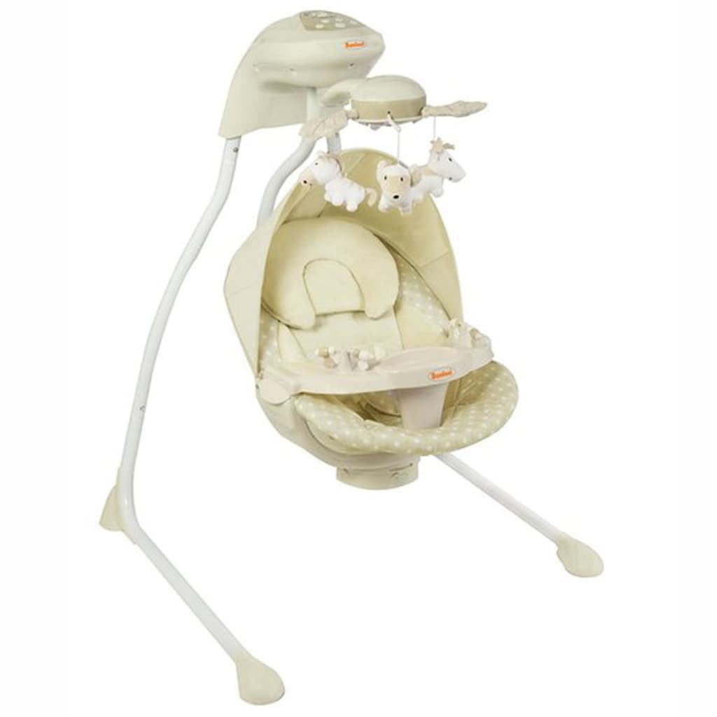 VidaXL - Baninni Babyschommelstoel Dodoli beige met stippen BNBS001-BGDT
