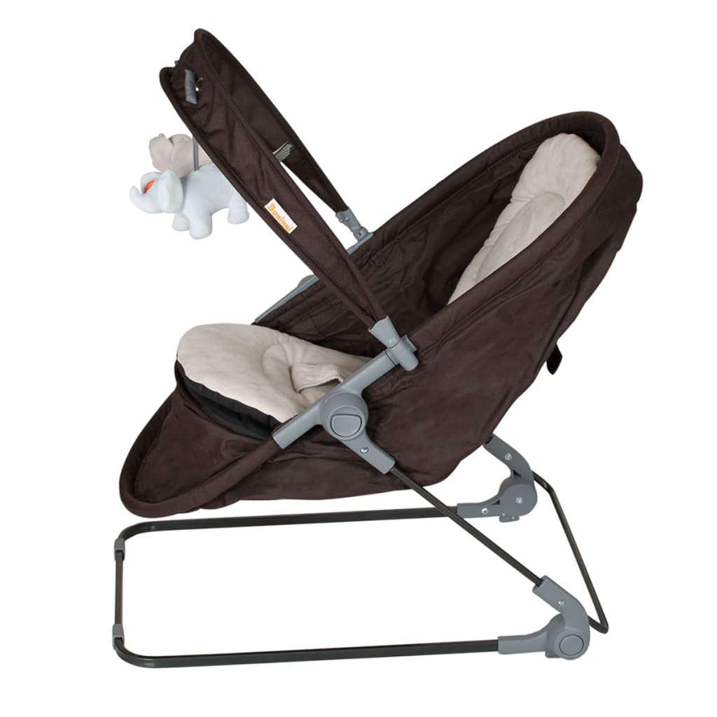 

Baninni Wipstoel/wieg 2-in-1 Nina Zeno bruin en beige BNBO001-BR