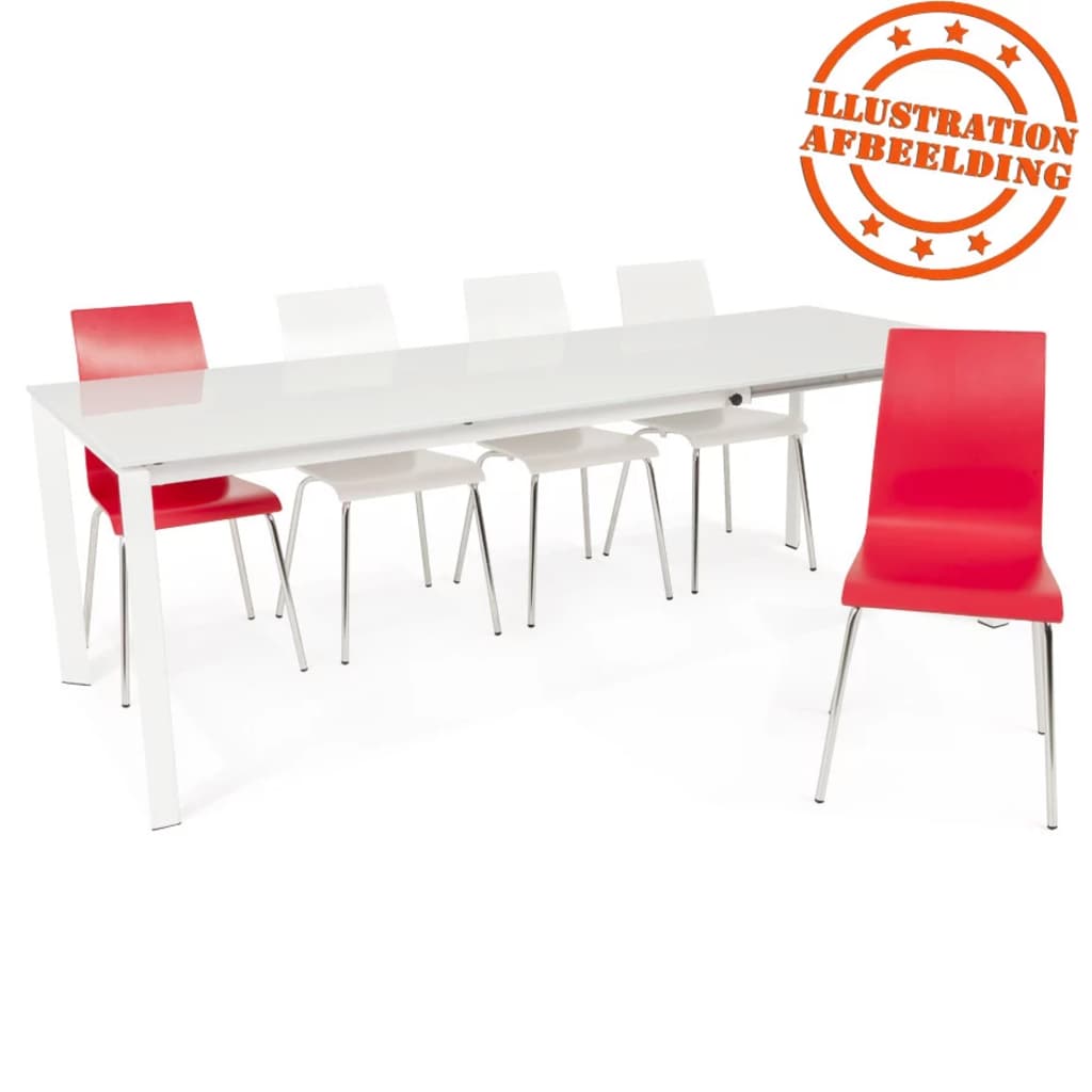 ALTEREGO Design eetkamerstoel 'ESPERA' uit rood geverfd hout