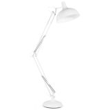 Witte, retro design staande architectenlamp 'PAPY'