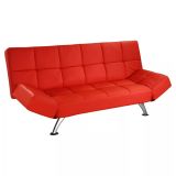 Canapé-lit convertible 'KLIKLAK' rouge en matière synthétique