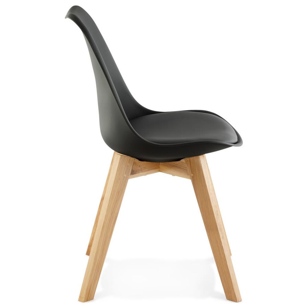 ALTEREGO Zwarte, moderne stoel 'TEKI'