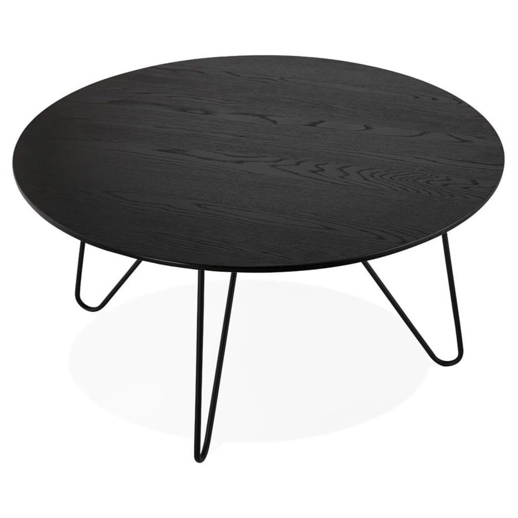 Afbeelding ALTEREGO Zwarte design tafel 'PLUTO' in industriële stijl door Vidaxl.nl