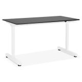 Bureau assis/debout droit 'STAND UP' noir réglable en hauteur - 140x70