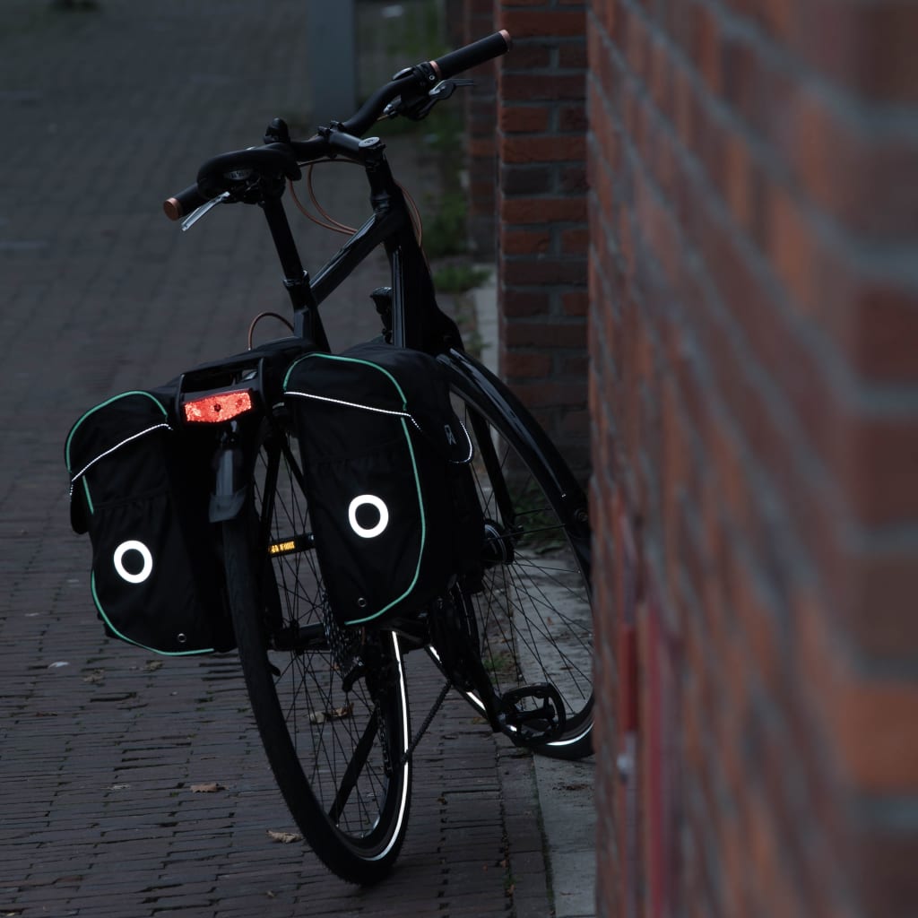 VidaXL - Willex Fietstas 19 L zwart en groen 16004