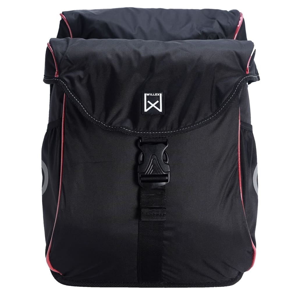 Willex Bicycle Panniers 300 Flexi 24 L Black and Red