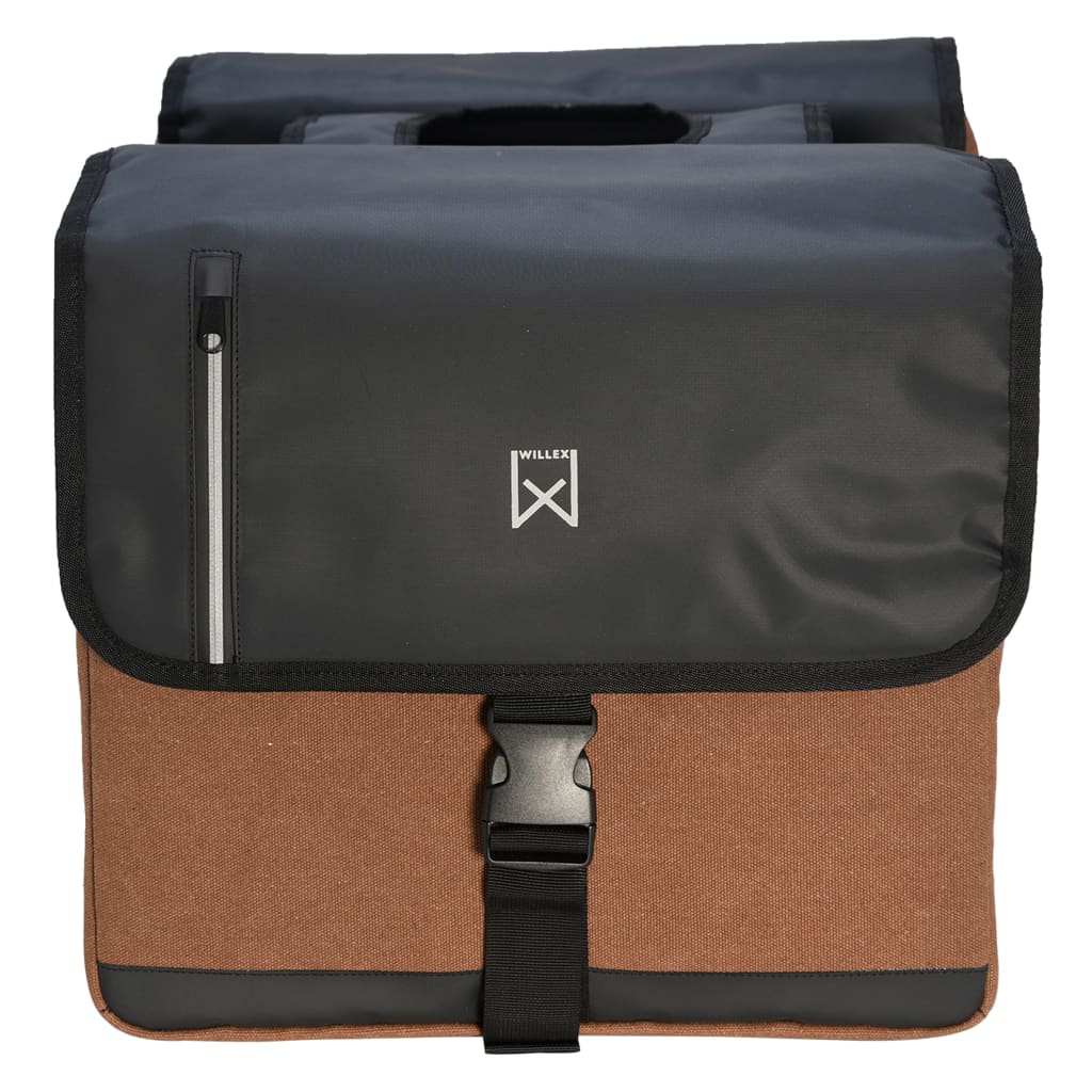 Willex Doppelte Business-Fahrradtasche 46 L Schwarz und Braun