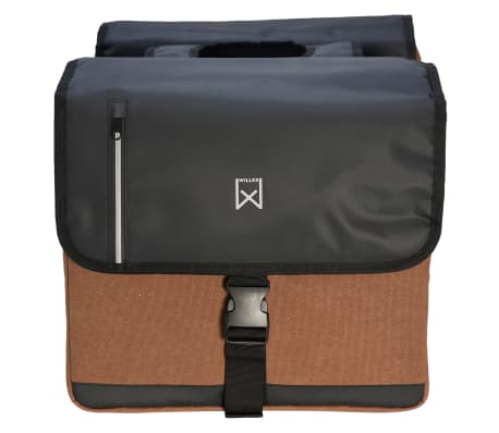 Willex Doppelte Business-Fahrradtasche 46 L Schwarz und Braun