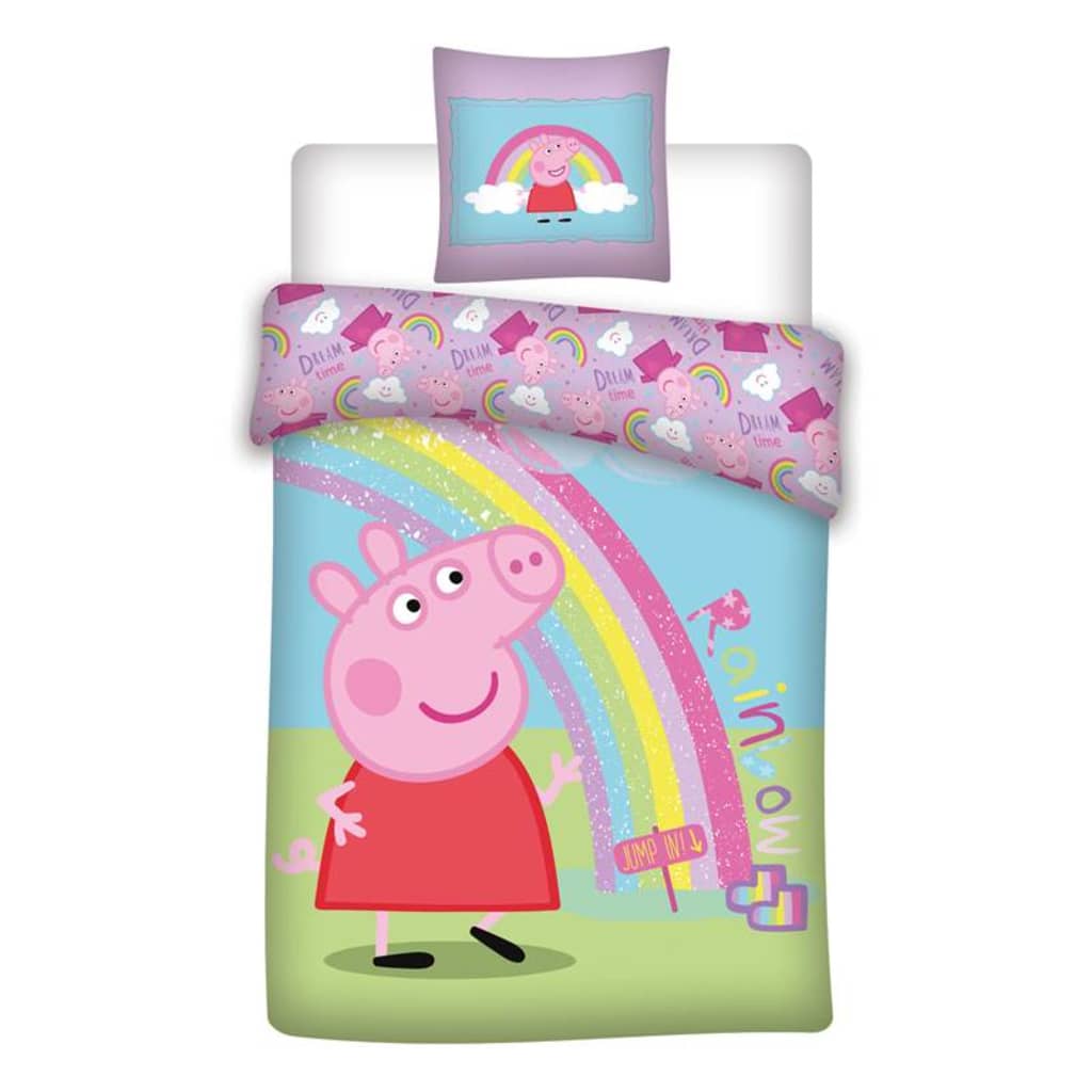 Peppa Pig dekbedovertrek - 100% microvezel - 1-persoons (140x200 cm +