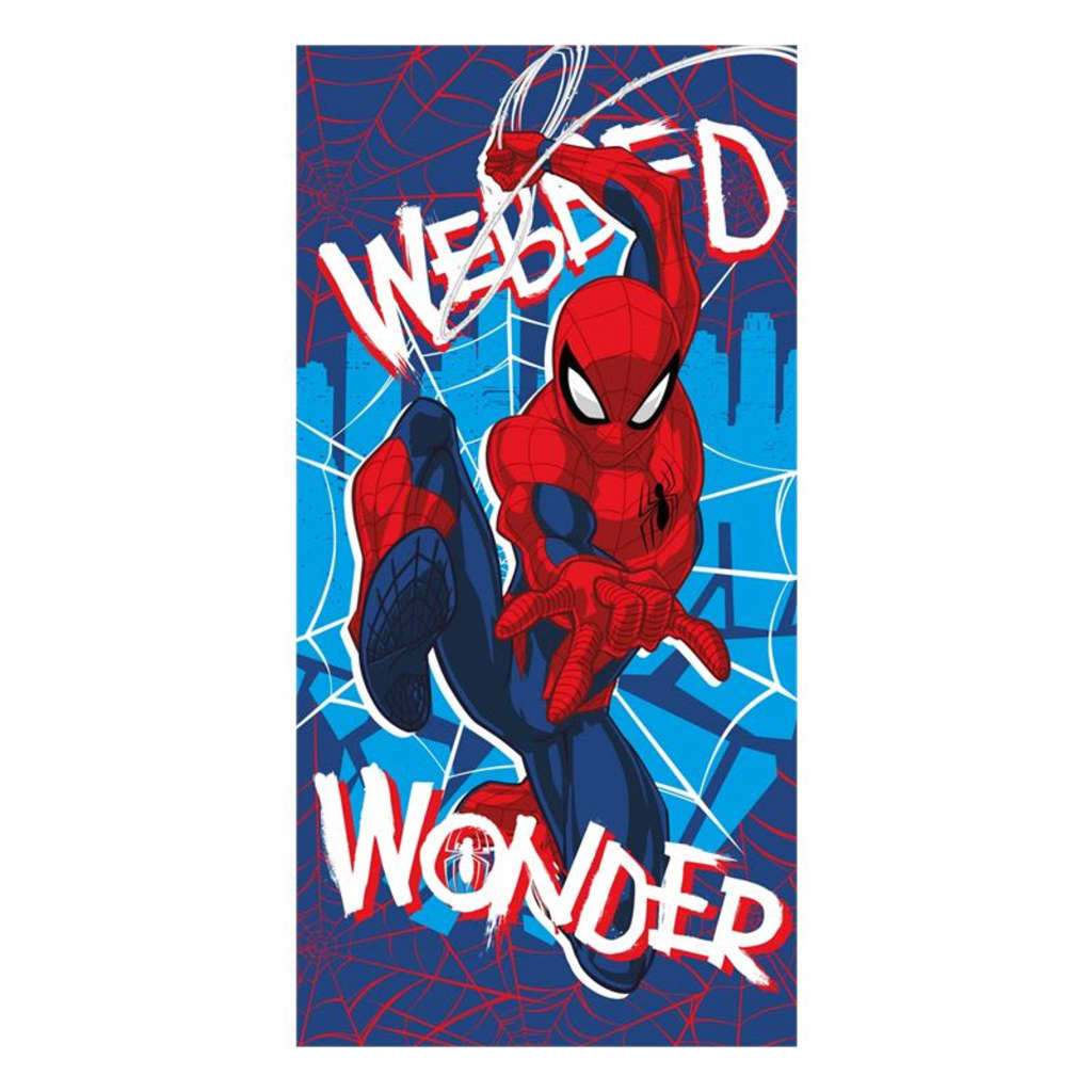 Afbeelding Spiderman Marvel badhanddoek Spider-Man blauw 70 x 140 cm door Vidaxl.nl