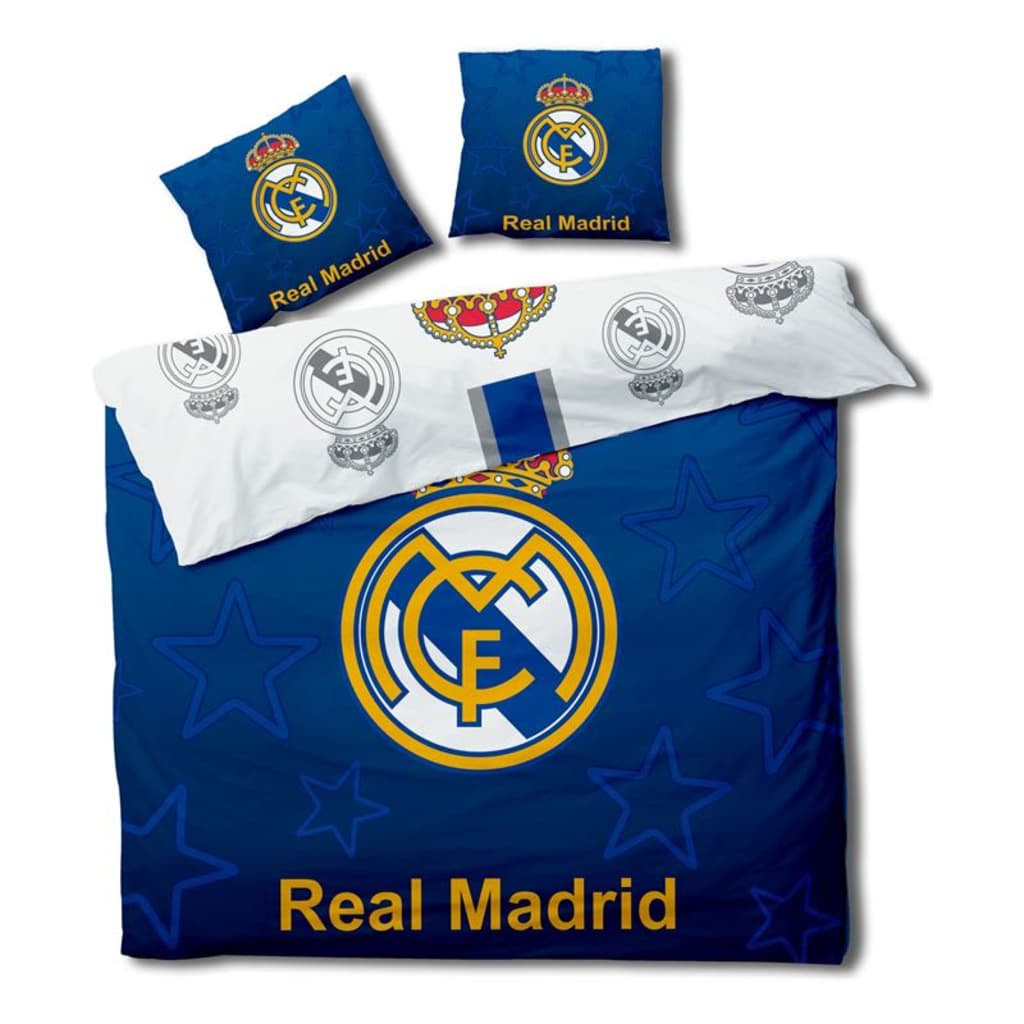 Real Madrid C.F. Real Madrid C.F. Real Madrid Dekbedovertrek Real Madrid wit/blauw 240 x 220 cm