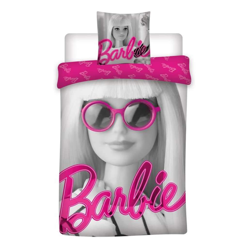 Barbie dekbedovertrek - 100% microvezel - 1-persoons (140x200 cm + 1