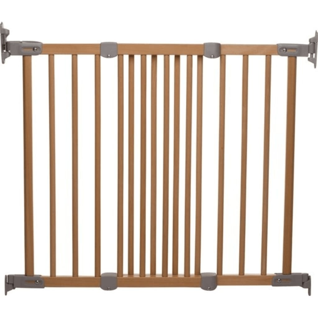 BabyDan Flexi Gate - Schroefhek 69-106,5 Cm (Beukenhout Met Zilver Kl