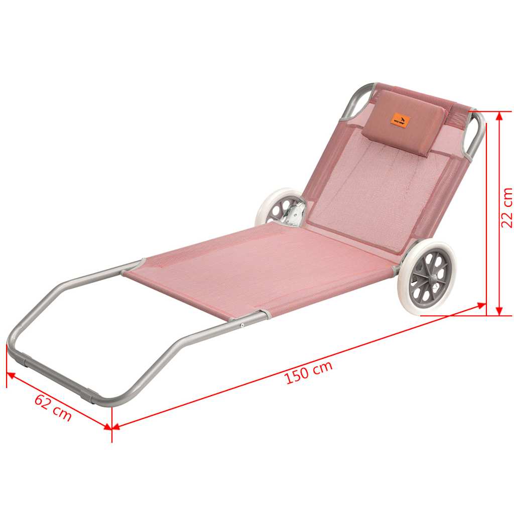 Easy Camp Chaise longue de plage Pier Rose 62 x 150 x 22 cm 420045 Easy Camp Chaise longue de plage Pier Rose 62 x 150 x 22 cm 420045