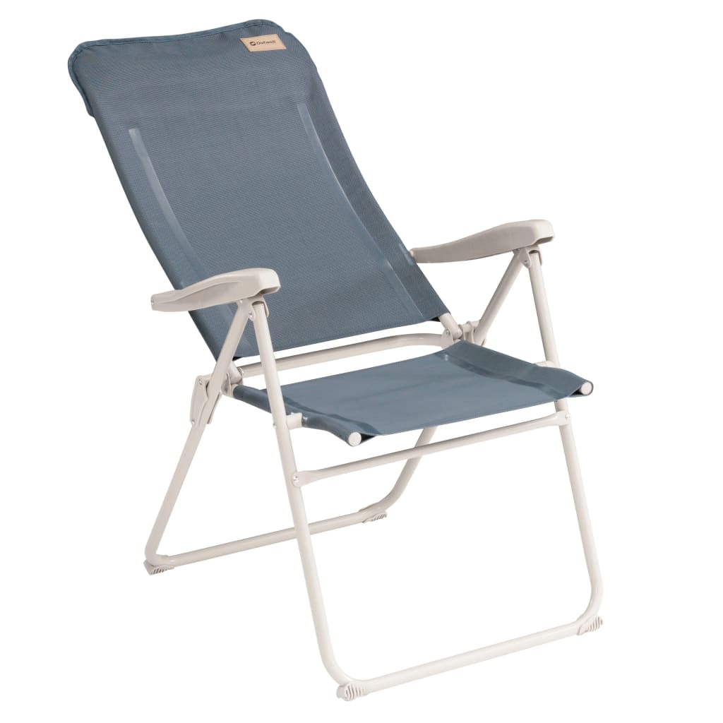 Outwell Cadeira de campismo reclinável Cromer azul oceano