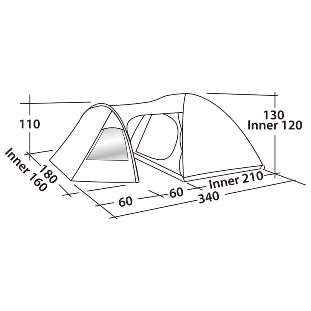 Easy Camp Tent Blazar 300 3-persoons rustiekgroen afbeelding