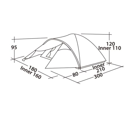 Easy Camp Tent Quasar 300 3-persons Rustic Green